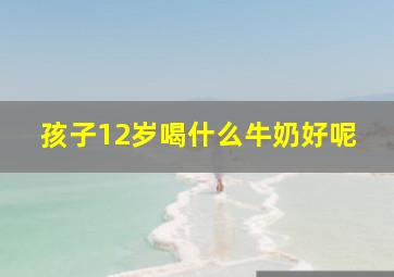 孩子12岁喝什么牛奶好呢