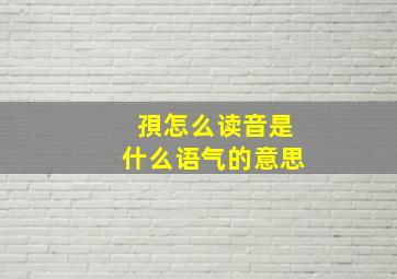 孭怎么读音是什么语气的意思