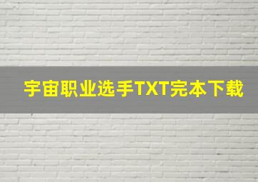 宇宙职业选手TXT完本下载