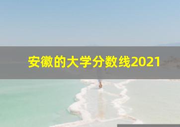 安徽的大学分数线2021