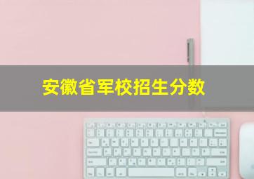 安徽省军校招生分数