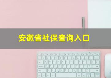 安徽省社保查询入口