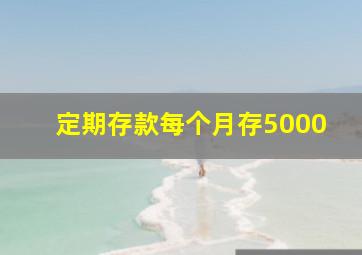 定期存款每个月存5000