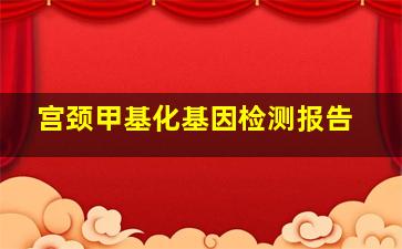 宫颈甲基化基因检测报告