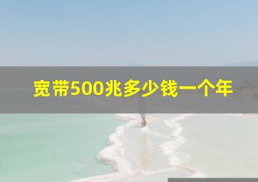 宽带500兆多少钱一个年