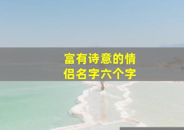 富有诗意的情侣名字六个字