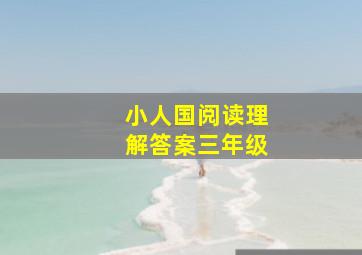 小人国阅读理解答案三年级