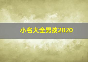 小名大全男孩2020