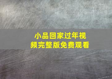 小品回家过年视频完整版免费观看