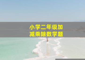 小学二年级加减乘除数学题