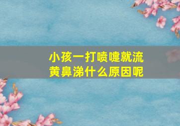 小孩一打喷嚏就流黄鼻涕什么原因呢