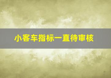 小客车指标一直待审核