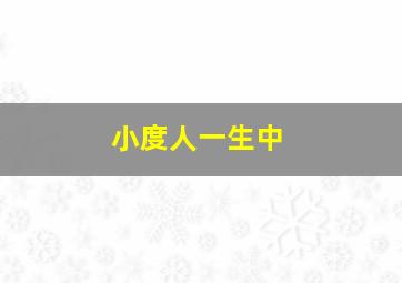 小度人一生中