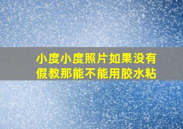 小度小度照片如果没有假教那能不能用胶水粘