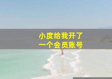 小度给我开了一个会员账号