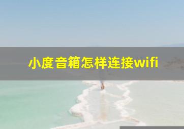 小度音箱怎样连接wifi