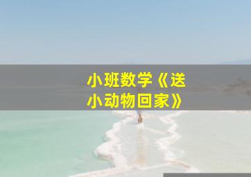 小班数学《送小动物回家》