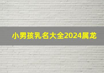 小男孩乳名大全2024属龙