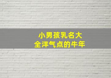 小男孩乳名大全洋气点的牛年