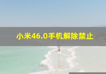 小米46.0手机解除禁止