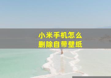 小米手机怎么删除自带壁纸