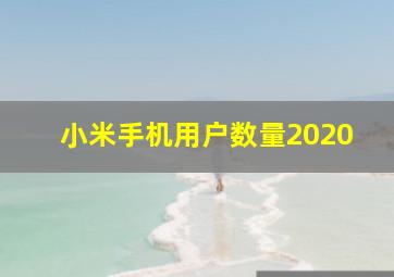 小米手机用户数量2020