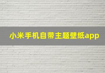 小米手机自带主题壁纸app