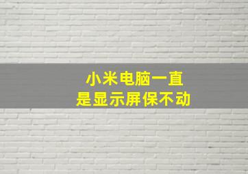 小米电脑一直是显示屏保不动