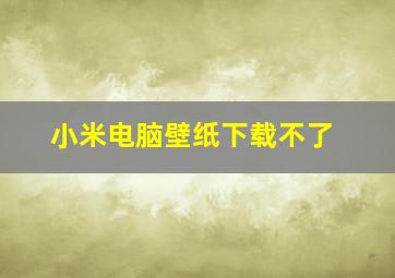 小米电脑壁纸下载不了