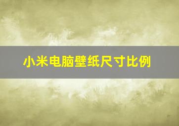 小米电脑壁纸尺寸比例