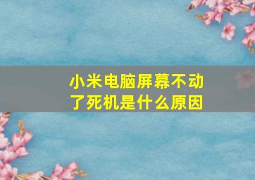 小米电脑屏幕不动了死机是什么原因