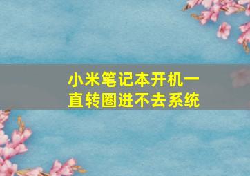 小米笔记本开机一直转圈进不去系统