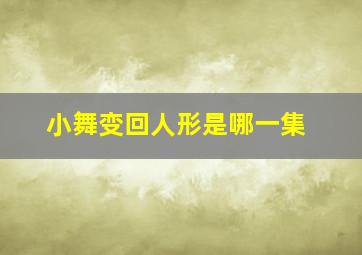 小舞变回人形是哪一集