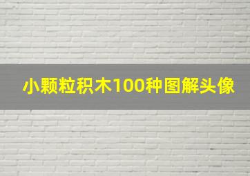 小颗粒积木100种图解头像