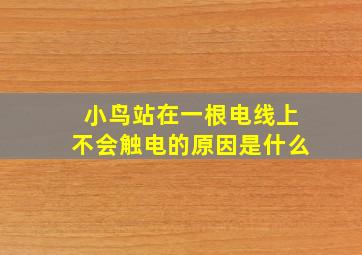 小鸟站在一根电线上不会触电的原因是什么