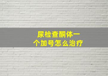 尿检查酮体一个加号怎么治疗