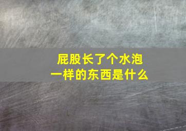 屁股长了个水泡一样的东西是什么