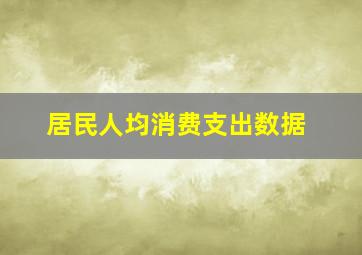 居民人均消费支出数据