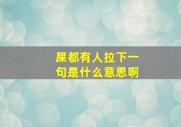 屎都有人拉下一句是什么意思啊