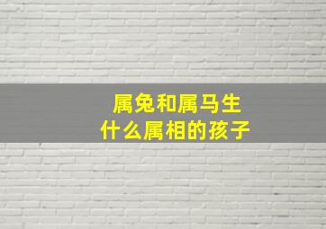 属兔和属马生什么属相的孩子