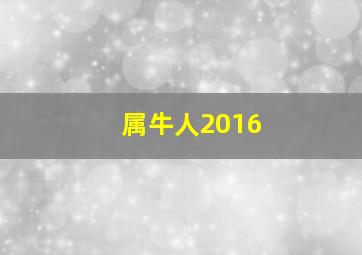 属牛人2016