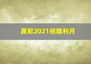 属蛇2021结婚利月