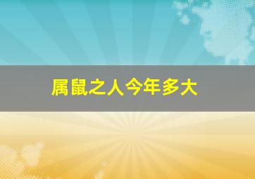 属鼠之人今年多大