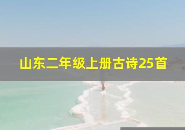 山东二年级上册古诗25首