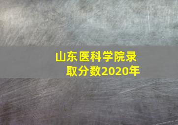 山东医科学院录取分数2020年