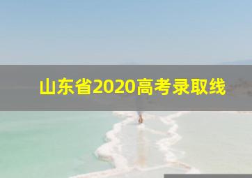 山东省2020高考录取线