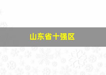 山东省十强区