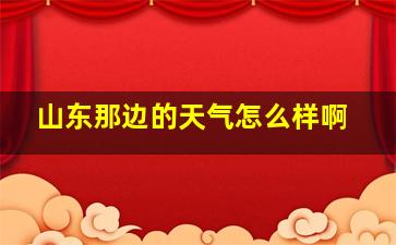 山东那边的天气怎么样啊