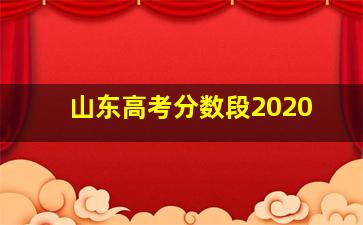 山东高考分数段2020