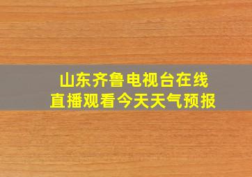 山东齐鲁电视台在线直播观看今天天气预报